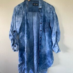 Thrill Blue Lightweight Shirt Jacket